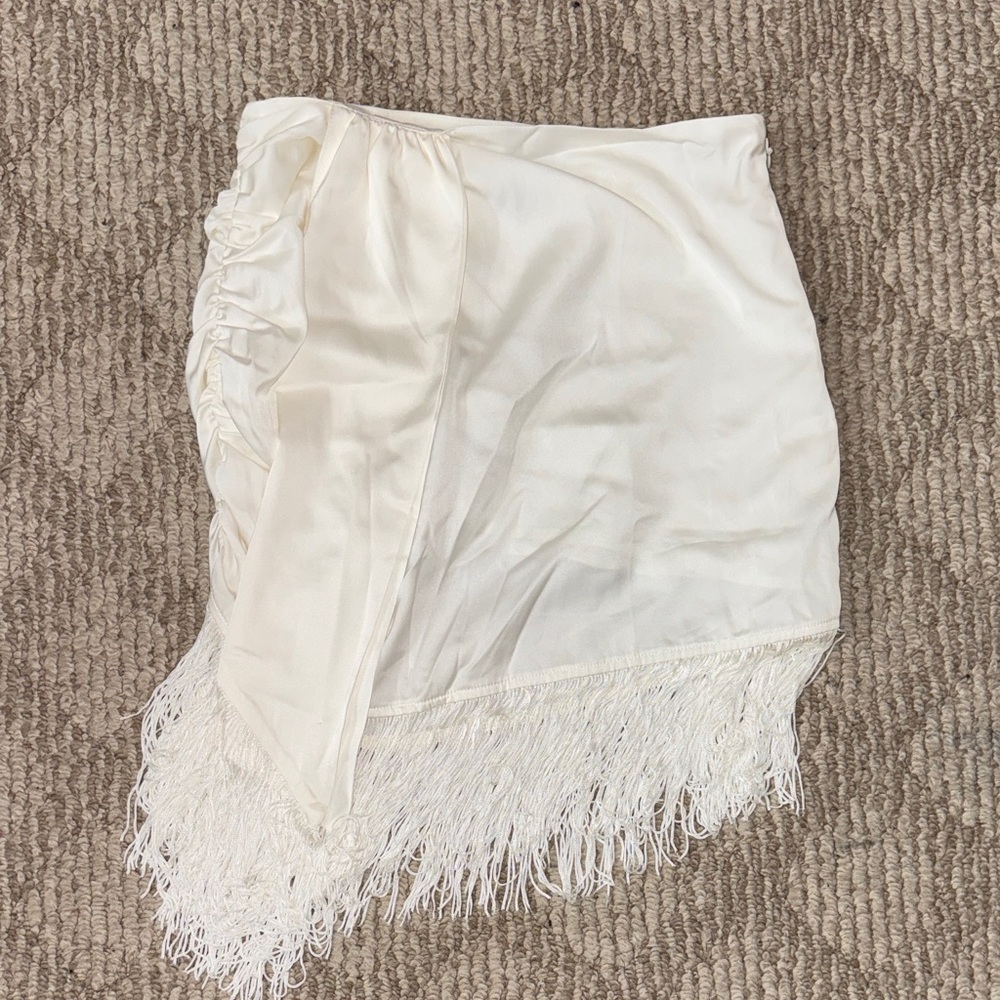 Forever 21 white Skirt with Fringe